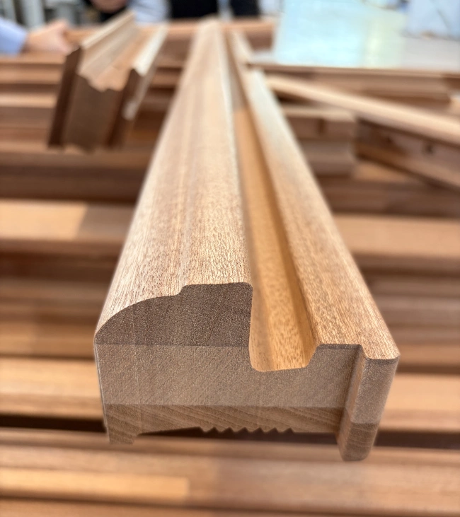Détail de finition bois